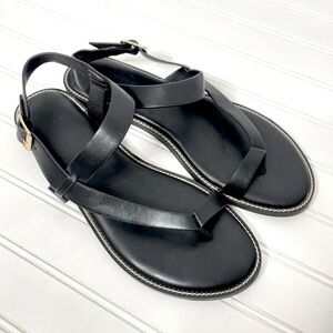 Joie Lennox Black Leather Women's Sandals 333